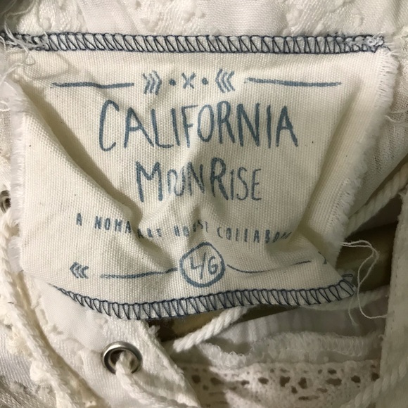 California Moonrise Boho Diamond Pattern Sheer Top - Picture 7 of 8